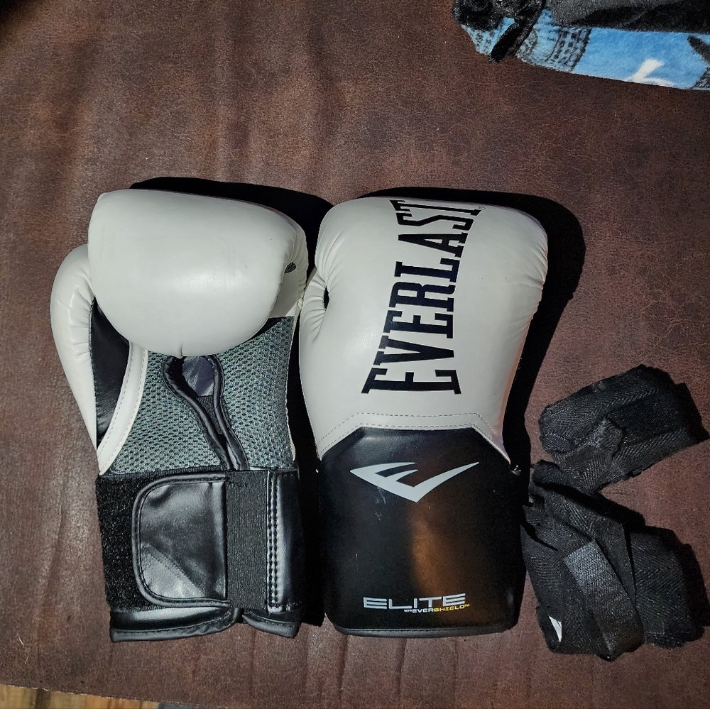 White and Black Boxing Gloves